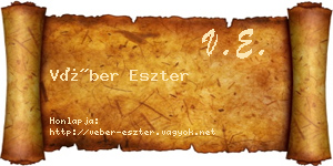Véber Eszter névjegykártya